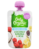 Only Organic Baby Food Kindy 1-5 years - Coconut Banana & Acai (100g) - Organics.ph