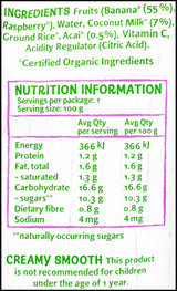 Only Organic Baby Food Kindy 1-5 years - Coconut Banana & Acai (100g) - Organics.ph