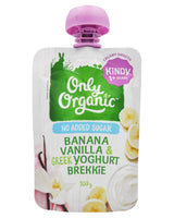 Only Organic Baby Food Kindy 1+ years - Banana Vanilla & Greek Yogurt Brekkie (100g) - Organics.ph
