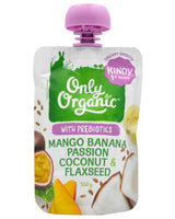 Only Organic Baby Food Kindy 1+ years - Mango Banana Passion Coconut & Flaxseed (100g) - Organics.ph