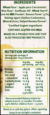 Only Organic Baby Snacks 10+ months - Banana Biscotti (100g) - Organics.ph