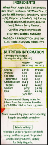 Only Organic Baby Snacks 10+ months - Strawberry Biscotti (100g) - Organics.ph
