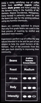 Organic Harvest Coffee Beans Canister - Bugtaw Brew (250g) - Organics.ph