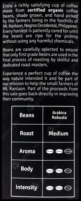 Organic Harvest Coffee Beans Canister - Original Brew (250g) - Organics.ph