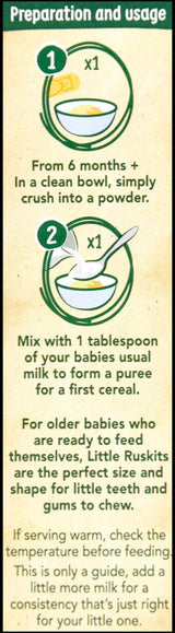 Organix Baby Snacks 6-8+ months - Little Rusksits Vanilla (10x6g) - Organics.ph