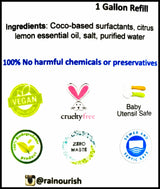 Rainourish Natural Dishwashing Liquid (1 gallon) - Organics.ph