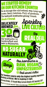 Remedy Organic Kombucha Apple Crisp (330ml bottle) - Organics.ph