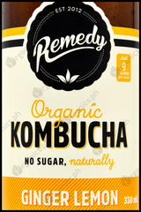 Remedy Organic Kombucha Ginger Lemon (330ml bottle) - Organics.ph