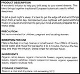 Sekaya Botanic Infusion Organic Easy Nightcap Tea - Chamomile, Catnip, Skullcap (8 bags) - Organics.ph