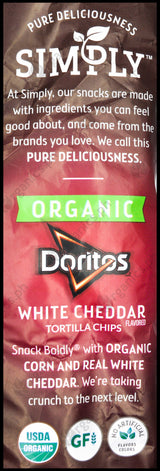 Simply Organic Doritos Tortilla Chips - White Cheddar (212.6g) - Organics.ph