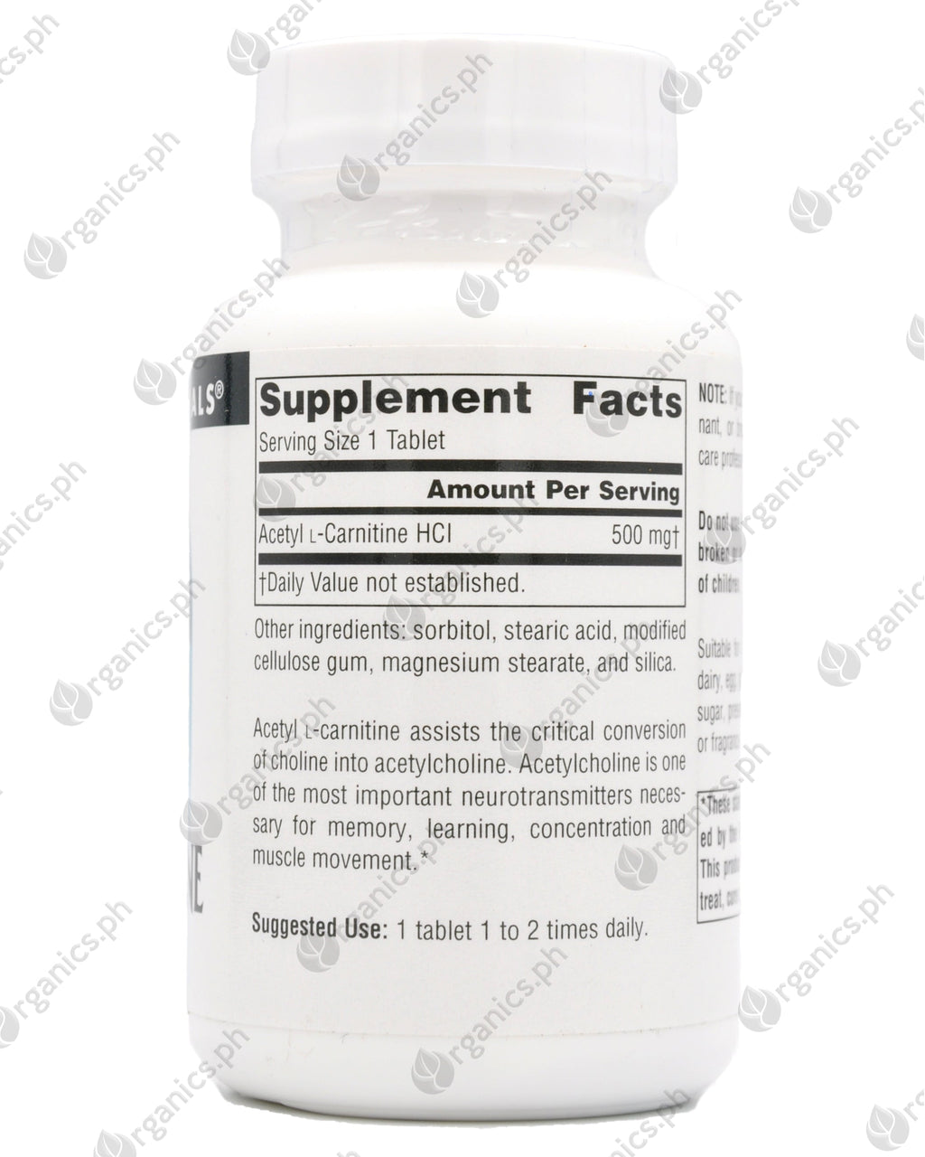 Source Naturals Acetyl L-Carnitine (500mg) (60 tablets) Source Naturals Acetyl L-Carnitine (500mg) (60 tablets)