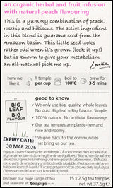 Teapigs Organic Tea - Guarana, Peach (Trim Metabolism) (15 bags) - Organics.ph