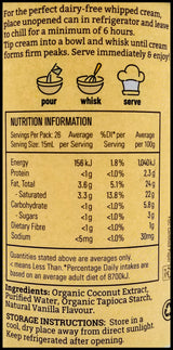 Tender Table Organic Coconut Whipping Cream - Vanilla (Canned) (400ml) - Organics.ph