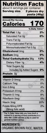 Tinkyada Organic Brown Rice Pasta - Lasagne (280g) - Organics.ph