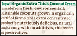 Topwil Organic Extra Thick Coconut Cream (Canned) (400ml) - Organics.ph