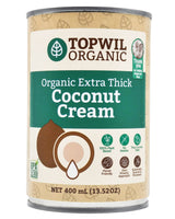 Topwil Organic Extra Thick Coconut Cream (Canned) (400ml) - Organics.ph
