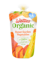 Wattie's Organic Baby Food 4-6+ months - Sweet Garden Vegetables (120g) - Organics.ph
