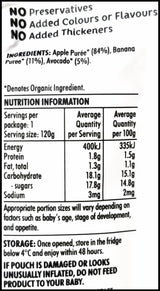 Wattie's Organic Baby Food 6+ months - Apple, Banana & Avocado (120g) - Organics.ph