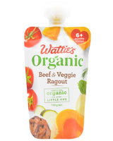 Wattie's Organic Baby Food 6+ months - Beef & Vegetable Ragout (120g) - Organics.ph