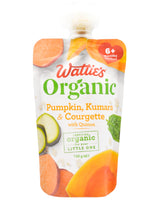 Wattie's Organic Baby Food 6+ months - Pumpkin Kumara (Camote) & Courgette w/ Quinoa (120g) - Organics.ph