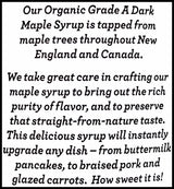 Wellsley Farms Organic Grade A Dark Maple Syrup (1 Liter) - Organics.ph