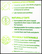 Wonderhome Naturals Cusina Kitchen Dishwashing Liquid - Lemon & Rosemary (800ml) - Organics.ph