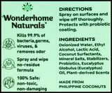 Wonderhome Naturals Gadget & Desk Cleaner - Organic Eucalyptus Oil (165ml) - Organics.ph