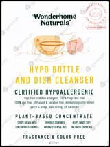 Wonderhome Naturals Hypoallergenic Bottle & Dish Cleaner (450ml) - Organics.ph