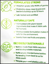 Wonderhome Naturals Laundry Detergent Liquid - Wildberry Seaside Botanicals (800ml) - Organics.ph