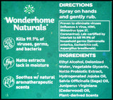 Wonderhome Naturals Natto Hydrating Hand Sanitizer - Wild Woodsage (165ml) - Organics.ph