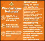Wonderhome Naturals Natto Hydrating Hand Sanitizer - Yuzu Peel (165ml) - Organics.ph