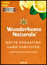 Wonderhome Naturals Natto Hydrating Hand Sanitizer - Yuzu Peel (165ml) - Organics.ph