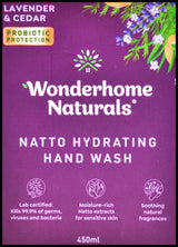 Wonderhome Naturals Natto Hydrating Hand Wash - Lavender & Cedar (450ml) - Organics.ph