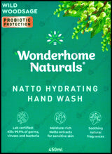 Wonderhome Naturals Natto Hydrating Hand Wash - Wild Woodsage (450ml) - Organics.ph