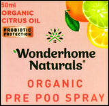 Wonderhome Naturals Pre-Poo Spray - Organic Citrus Oil (50ml) - Organics.ph