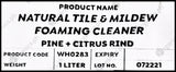 Wonderhome Naturals Tile & Mildew Foaming Cleaner - Pine & Citrus Rind - Refill Pack (1 Liter) - Organics.ph