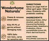 Wonderhome Naturals Yoga Mat Cleaner - Organic Citrus Oil (165ml) - Organics.ph