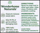 Wonderhome Naturals Yoga Mat Cleaner - Organic Lavender Oil (165ml) - Organics.ph