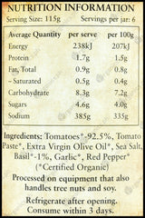 Zito Organic Pasta Sauce - Basilico Tomato & Basil (690g) - Organics.ph