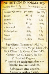 Zito Organic Pasta Sauce - Puttanesca Sicilian Olive & Caper (690g) - Organics.ph