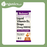 Bluebonnet Liquid Vitamin D3 Drops 25 mcg 1,000 IU (30ml) - Organics.ph
