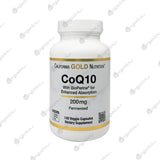 California Gold CoQ10 with Bioperine Enhanced Absorption 200mg (120 Caps) - Organics.ph