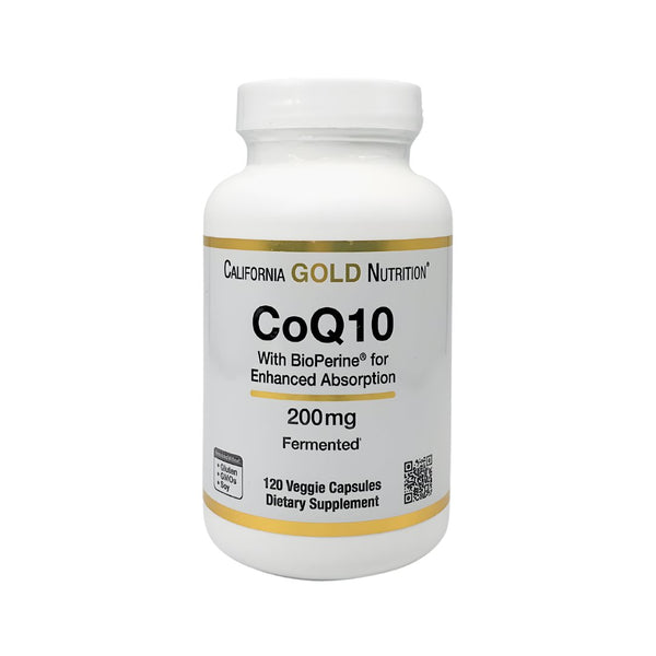 California Gold CoQ10 with Bioperine Enhanced Absorption 200mg (120 Caps) - Organics.ph