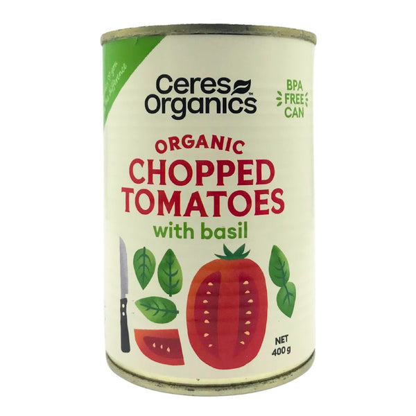 Ceres Organics Chopped Tomatoes With Basil (400g) - Organics.ph