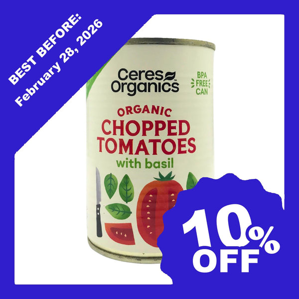 Ceres Organics Chopped Tomatoes With Basil (400g) - Organics.ph