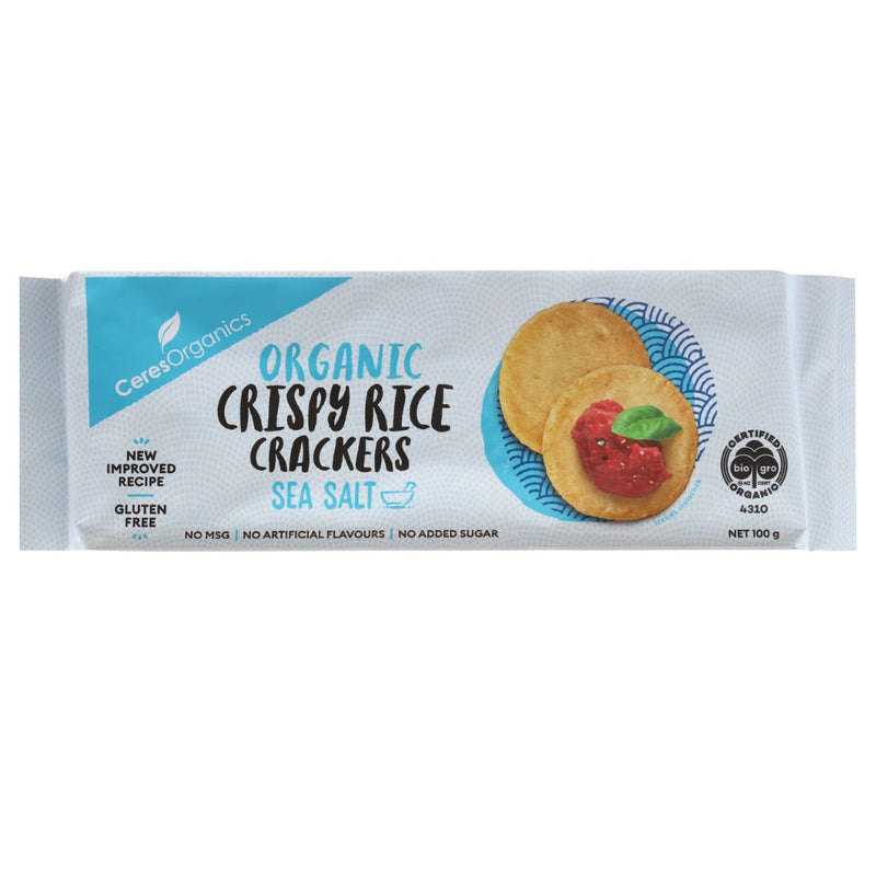 Ceres Organics Crispy Rice Crackers - Sea Salt (100g) - Organics.ph