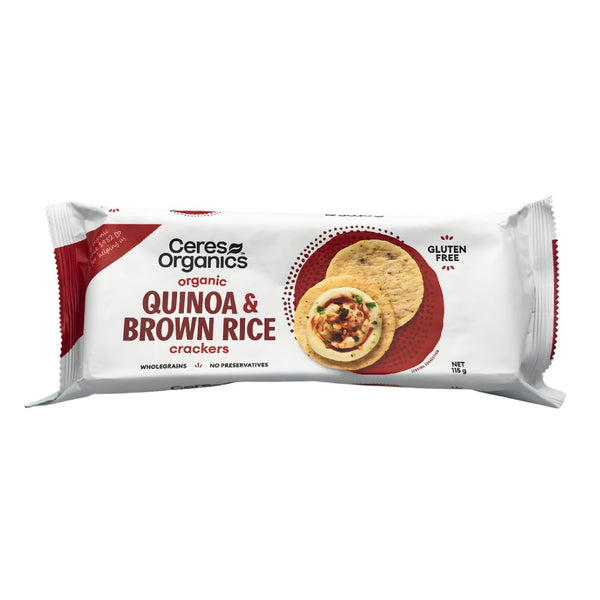 Ceres Organics Quinoa & Brown Rice Crackers (115g) - Organics.ph