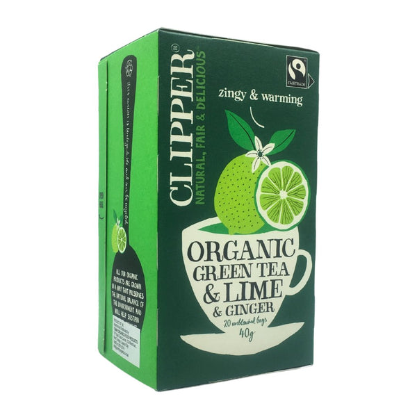 Clipper Organic Tea - Green Tea & Lime & Ginger (20 bags) - Organics.ph