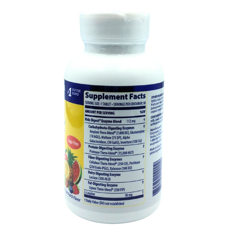 Enzymedica Kids Digest - Fruit Punch (90 chewable tablets) - Organics.ph