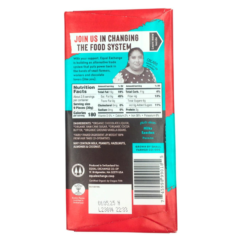 Equal Exchange Organic Dark Chocolate - 80% (80g) - Organics.ph